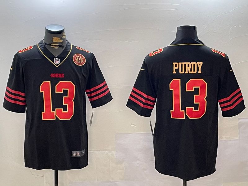 Men San Francisco 49ers #13 Purdy Black Gold 2024 Nike Limited NFL Jersey style 12304->san francisco 49ers->NFL Jersey